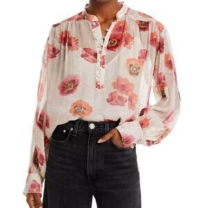 Rag & Bone Carla Chiffon Silk Floral Blouse